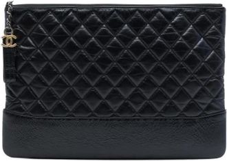 Chanel Pre-owned Leather chanel-bags - Dames - Vintage Clutch - Zwart - ONE Size - Vintage