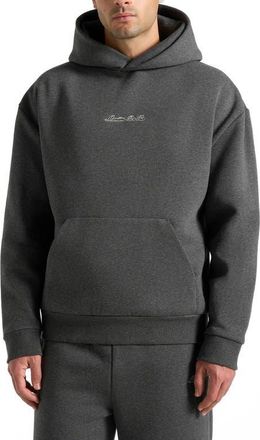 Mani&egrave;re De Voir Unisex Signature Relaxed Fit Hoodie in Charcoal Grey at Nordstrom, Size Xx-Small