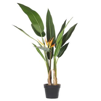 Beliani Beliani - Planta Artificial En Maceta &Aacute;rbol Verde Y Negro Sint&eacute;tico 115 Cm Decorativo Accesorio De Interior Strelitzia