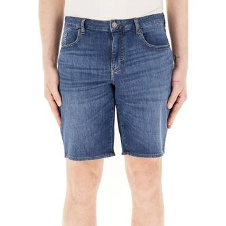 A|X Armani Exchange Denim Shorts, male, Blue, W34, Light Denim Trousers for Men