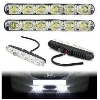Trade Shop Trade Shop Traesio - Trade Shop - Luces De Coche De 6 Led Para Luz Diurna De Alta Luminosidad 12v Luz De Seguridad Wjxc6