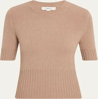 Vince Wool & Cashmere Short-Sleeve Sweater
