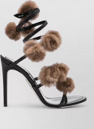 Rene Caovilla leather heel sandals
