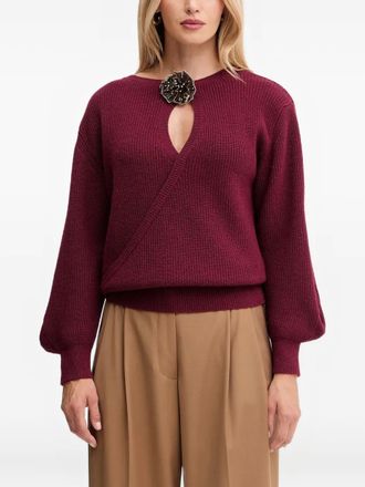 Simona Corsellini Trui met applicatie - Rood