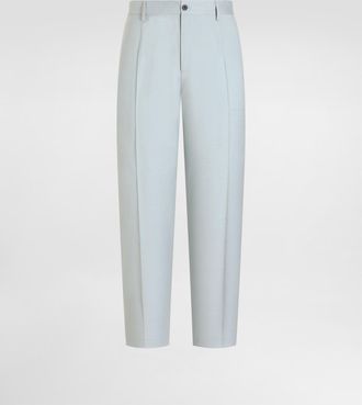 Dolce & Gabbana Shantung Viscose Trousers - Man Pants And Shorts Light Blue 46