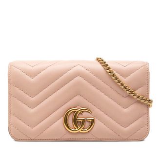 Gucci Pre-owned Gucci Mini GG Marmont Matelasse Calfskin Wallet On Chain Ladies 1JRHVQ7MZZ2DDV4B
