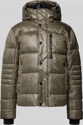 Tom Tailor Regular Fit Steppjacke mit Kapuze in Oliv, Gr&ouml;&szlig;e XXXL