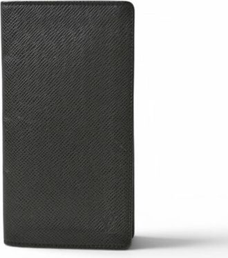 Louis Vuitton Taiga Ardoise Leather Long Wallet (Bi-Fold) (Pre-Owned)