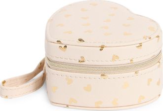 Nordstrom Velvet Heart Jewelry Box in Cream- Gold Hearts at Nordstrom Rack