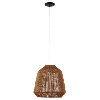 Lindby L&aacute;mpara Colgante otso En Marr&oacute;n De Madera - Lindby
