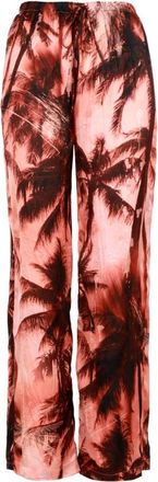 Erika Cavallini Semi Couture Semi-Couture Broek - Dames - Wijde Broeken - Veelkleurig - L - Polyester - Broeken