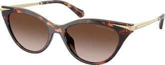 Michael Kors Lucerne Zonnebril - Dames - Zonnebrillen - Bruin - 54 MM - Accessoires