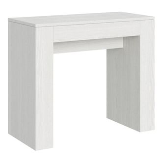 Itamoby Consola extensible 90x42/302 cm efecto madera fresno blanco