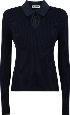 Jil Sander Polo Shirts - Dames - Polos - Blauw - 2XL - Tops