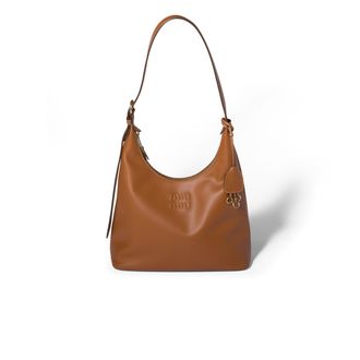 Miu Miu Spirit Leather Bag, Woman, Cognac