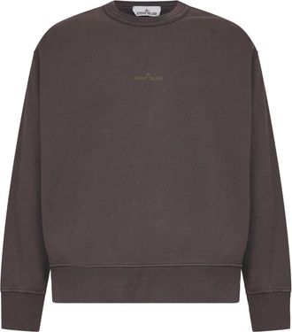 Stone Island Sudadera de cuello redondo - Sweatshirts & Hoodies - Hombre - Marr&oacute;n - XL