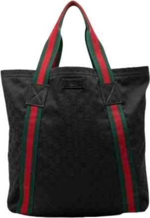 Gucci Pre-owned GG Canvas Tote Bag - Dames - Vintage Shopper - Zwart - ONE Size - Vintage