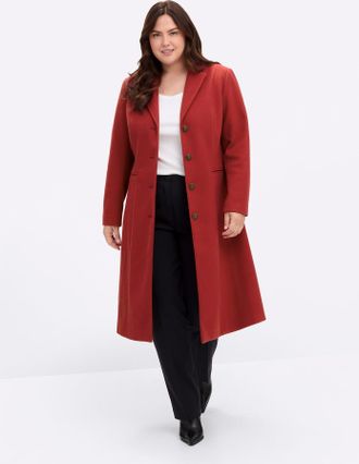 Sheego Wintermantel SHEEGO BY JOE BROWNS, Damen, Gr. 40, kirsche, 85% Polyester, 15% Viskose, gemustert, M&auml;ntel Wintermantel