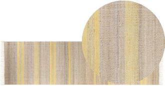 Beliani Rug TALPUR Yellow 80 x 300 cm Jute