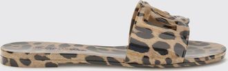 Dolce & Gabbana Slide in gomma con stampa animalier e monogramma DG