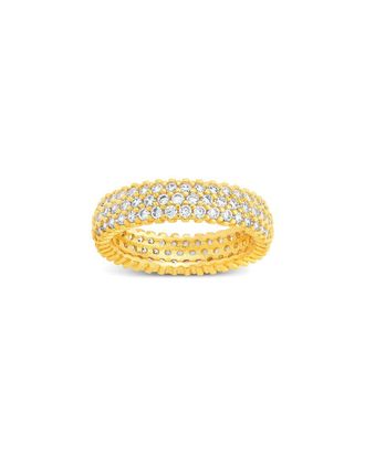 Sterling Forever 14K Plated Cz Jolene Rainbow Eternity Ring