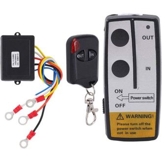 OEM Kit De Control Remoto Inal&aacute;mbrico Para Cabrestante Con Receptor De 12v/24v, Accesorio Universal De Largo Alcance De 23 Metros (75 Pies) - Crezuo