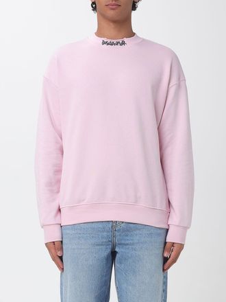 Disclaimer Felpa oversize girocollo in cotone con logo a contrasto
