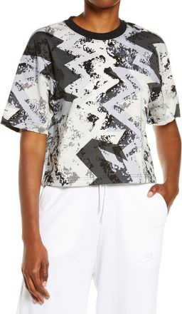 Nike Jordan Heatwave Boxy Crop Graphic Tee in Smoke Grey at Nordstrom, Size Small