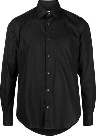 Aspesi slim-cut cotton shirt - men - Cotton - 40 - Black