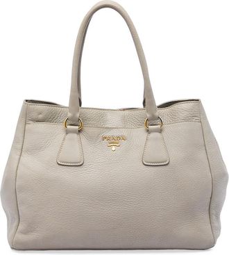 Prada Pre-owned Prada Vitello Daino Open Convertible Tote Ladies CC1P24DZQ6V6T535