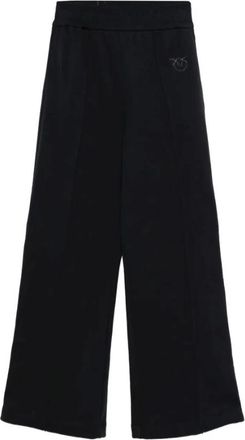 Pinko Pasticciato Broeken - Dames - Wijde Broeken - Blauw - S - Katoen - Broeken