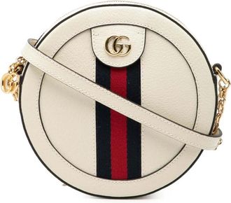 Gucci Pre-owned Cross Body Bags, female, White, Size: ONE SIZE Pre-owned Round Shoulder Bag