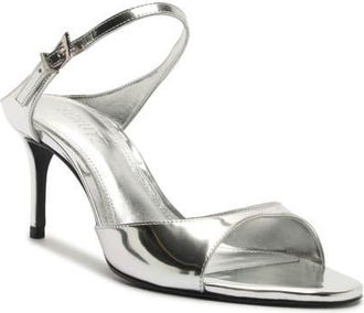 Schutz Lyra Mid Ankle Strap Sandal in Silver at Nordstrom, Size 9.5
