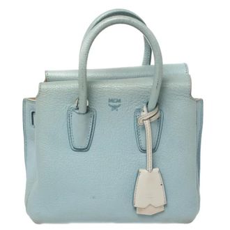 MCM Pre-owned Leather totes - Dames - Vintage Shopper - Blauw - ONE Size - Su&egrave;de - Vintage