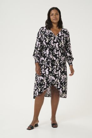 Kaffe Curve Jurk Tight fit black multi
