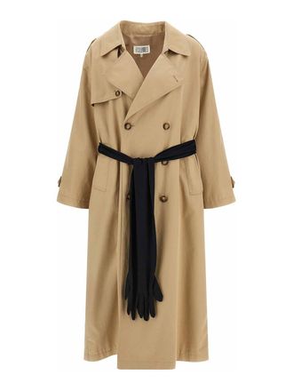 Maison Margiela Trench Coat With Gloves