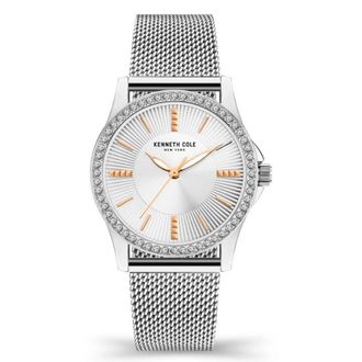 Kenneth Cole Quartz Crystal Silver Dial Ladies Watch KCWLG2176802