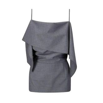 Maison Margiela Sleeveless Tops, female, Gray, Size: 2XS Sleeveless Top