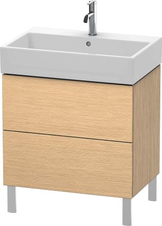 Duravit Unidad De Lavabo Duravit L-cube De Pie 68,4 X 45,9 Cm, 2 Extra&iacute;bles, Para Vero Air 235070, Color: Roble Cepillado Chapa De Madera Aut&eacute;ntica - Lc677601