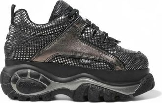 Buffalo Oliekalfsleren Veterschoen - Dames - Sneakers - Zwart - 38 EU - Schoenen