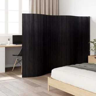 Berkfield Home Room Divider&not;Black 165x400 cm&not;Bamboo in Black | Size: 165x400 cm