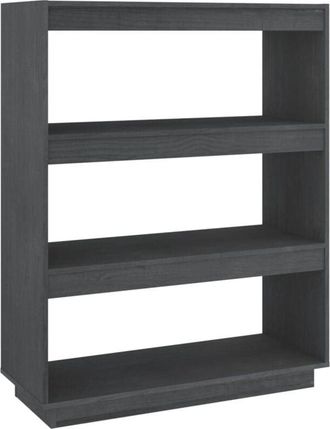 vidaXL Vidaxl - Book Cabinet/Room Divider Grey 80x35x103 cm Solid Pinewood