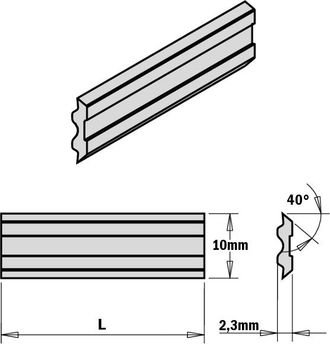 CMT 795.230.10 Juego De 2 Cuchillas - Sistema Tersa - 230x10x2,3mm Hps