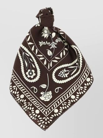 Alberto Biani silk scarf bird floral horse paisley star