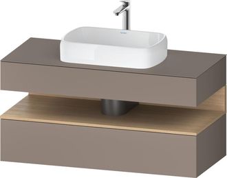 Duravit Duravit - Qatego Consola Mueble Bajo Lavabo, 1 Extra&iacute;ble, 1 Caj&oacute;n