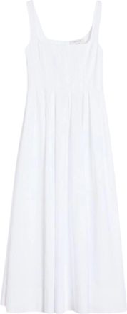 Sportmax White Square Neckline Dress