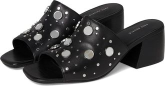 Free People Womens Mirage Mules, Black Leather