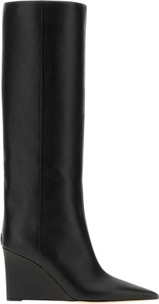 Jimmy Choo London Blake KB 85 Boot - Dames - Hoge Laarzen - Zwart - 38 EU - Leer - Schoenen