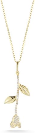 Sphera Milano Pavé Rose Pendant Necklace in Gold at Nordstrom Rack