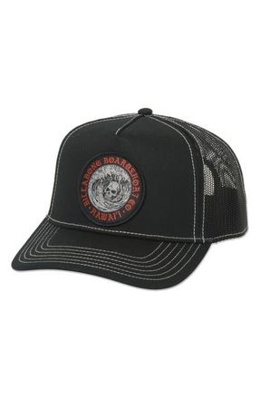 Billabong Skull Wave HI Snapback Trucker Hat in Black at Nordstrom